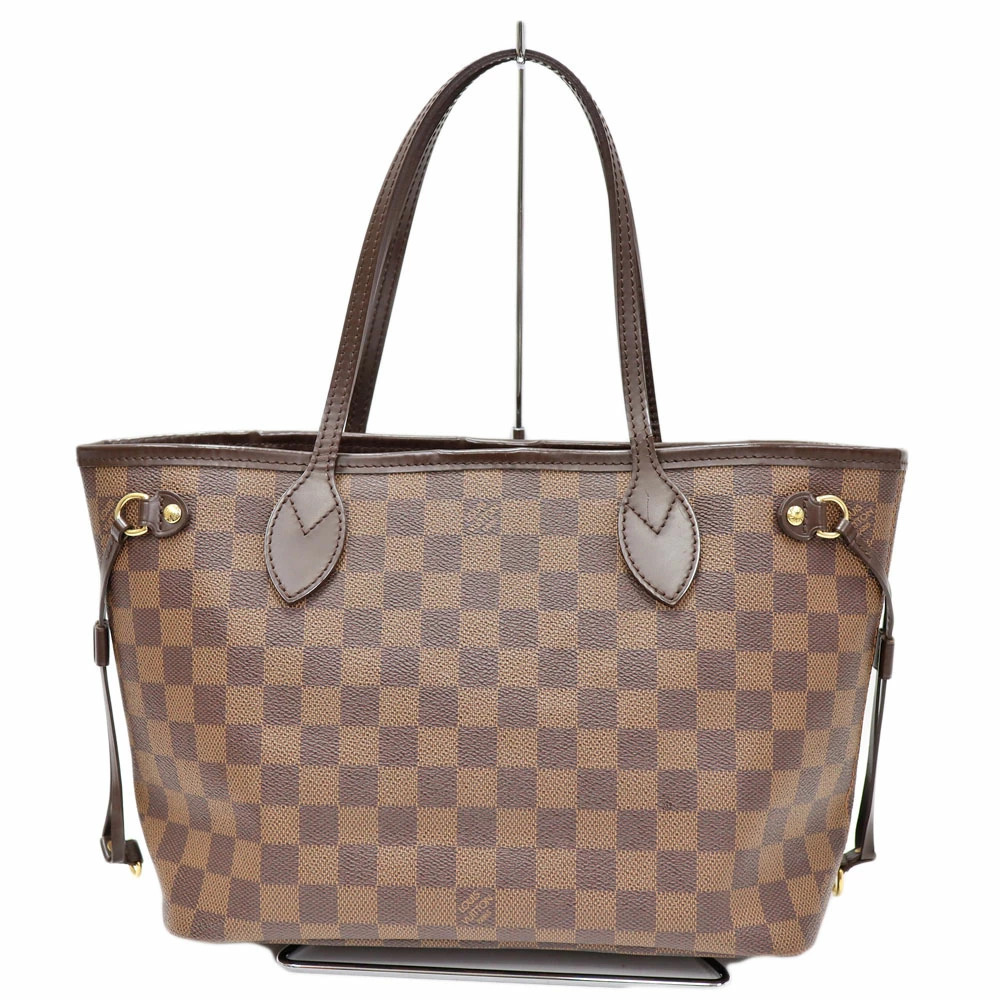 Louis Vuitton Neverfull Tote Bag Canvas Damier Brown